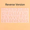 Reverse alphanumeric silicone mold for DIY crystal epoxy resin jewelry pendants - 60-199 Reverse Thick 172g