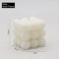 Candela profumata a bolle bianca stile minimalista al freesia 6x6x5,5cm - Bolla / Bianco / Fresia