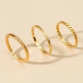 Aperto Regolabile / Set da 3 Pezzi Argento (Opaco/Scanalato/Intrecciato) (ZHJZ304S)
