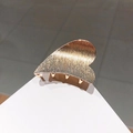 Elegant gold metal hair claw clip with geometric heart design and brushed texture - 5# Brushed Half Heart