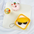 Cute PVC dessert keychain set with donut, sundae, and mango sticky rice charms - Style 7 - Bead Chain