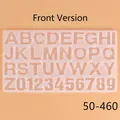 Silicone alphabet and number mold for DIY resin jewelry making with 26 letters and digits - 50-460-D Front Thick 170g