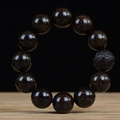 Macro di grani in sandalo con macchie dorate e intaglio dettagliato a forma di nuvola - Stella d'Oro Nero Rosso 20mm*12 Perle (Stile Pixiu)