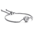 Bracciale Gemelli argento con catena regolabile e dettaglio diamante scintillante - Gemelli (KB120296-KFC)