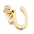 Minimalist gold-plated stainless steel pendant in capital letter V shape with polished finish - Letter U (KP54499-CD)