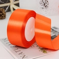 4cm bright orange satin ribbon roll for elegant gift packaging and floral decoration - 4cm x 22m / 25# Orange Red