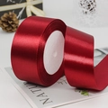 Dark red 4cm satin ribbon roll for gift wrapping and luxury wedding floral packaging - 4cm x 22m / 33# Wine Red