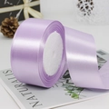 Elegant 4cm light purple satin ribbon roll for gift wrapping and DIY crafts decor - 4cm x 22m / 85# Violet