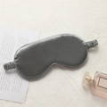 Deep grey double-sided silk sleep mask with elastic strap for travel and rest - Business Grey