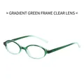 Occhiali anti-luce blu con montatura sfumata verde e lenti trasparenti per uno stile unisex - Montatura Verde Sfumato Lente Chiara