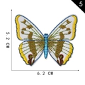 Exquisite blue butterfly embroidery patch for DIY clothing, size 6.2cm x 5.2cm - Style 5