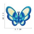 Blue butterfly embroidery patch 5.7x4.5cm for DIY clothing and sewing accessories - Style 11