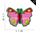 Pink and green embroidered butterfly patch style 17 for DIY clothing accessories - Style 17