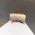 Minimalistische Haarspange aus Goldmetall mit geometrischem Längsstreifen-Strukturdesign - 2# Gebürstetes Geometrisch