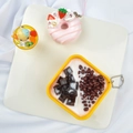 Cute PVC dessert keychain set featuring strawberry donut and fruit sundae models - Style 4 - Bead Chain
