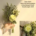 Mida Eucalyptus Rose Bouquet Small D41-2299 Green Overall Length 33CM
