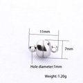 Versilberter Magnetverschluss für DIY-Schmuck mit Maßen 11mm Länge und 7mm Breite - 11*7*1mm