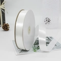 Elegant 25mm pearl white satin ribbon roll for gift wrapping and wedding decor - 91m / 42# Original White