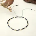 Handmade Miyuki seed bead bracelet with purple beads and freshwater pearls - Purple Iridescent Style (BR0334)