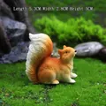 Miniature resin squirrel figurine for succulent moss landscapes, 5.3cm x 2.8cm x 5cm size - Lying Pose Squirrel Figurines