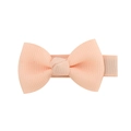 Handmade light orange grosgrain ribbon bow hair clip for girls and women - Light Orange