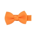 Handmade orange grosgrain ribbon hair bow clip with double layer style for girls - Orange