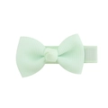 Handmade light green grosgrain ribbon bow hair clip for children and women - Light Green