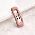 Fermaglio quadrato da 2cm rosa polvere per bambole e toelettatura di piccoli animali - Colore Pasta di Fagioli