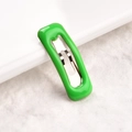Fermaglio rettangolare verde da 2cm per bambole BJD e animali su sfondo di peluche bianco - Verde Frutta