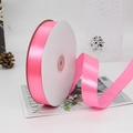 Single roll of 2.5cm pink polyester satin ribbon for gift wrapping and floral bouquets - Hot Pink