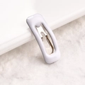 Fermaglio per capelli metallico grigio chiaro da 2 cm per bambole e piccoli animali - Bianco