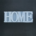 Molde de silicona 3D translúcido diseño letras HOME para manualidades en resina o yeso - Molde HOME