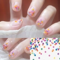 Uñas postizas de colores pastel con lunares y patrones frescos de verano vibrante - JP750 (Estilo Pestañas Adhesivas) / Lunares Coloridos