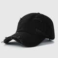 Nz Ripped Baseball Cap - Black / Adjustable