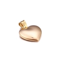 Colgante pulido en forma de corazón con acabado dorado brillante y un asa resistente - Dorado (KP77990-Z)