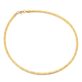 Gepolijste gouden vierkante omega-ketting met plat slangenontwerp en karabijnsluiting - 460mm x 4mm Goud (KN85333-KC)