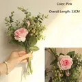 Mida Eucalyptus Rose Bouquet Small D41-2299 Pink Overall Length 33CM