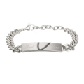 Klassisches Pärchen-Armband aus Titanstahl mit Real Love Herz-Puzzle in Silber - Herrenmodell (Schwarzes Herz)