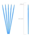 Blue nylon hair detail paint brushes set of 5 with 16.3cm handle for oil painting - No Aluminum Tube Fine Liner / Blue