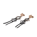 Roségouden geometrische vierkante oorbellen met zwarte kwastjes voor dames chicstijl - Roségoud Zwart Splicing Stijl (KE90293-KFC)
