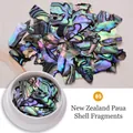 Iridescent New Zealand abalone shell pieces for nail art in style number 05 - 05# New Zealand Abalone - Deep Blue Green Iridescent