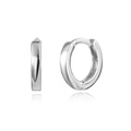 Orecchini a cerchio huggie geometrici in argento S925 minimalisti con finitura lucida - Argento-9mm