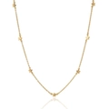 Minimalistische S925 Silber Stern Halskette mit Goldfinish auf weißem Grund - Gold