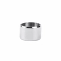 Minimalist wide silver polished titanium steel ring in a sleek gender-neutral style - US 6 / 15mm / Silver