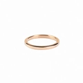 Minimalist slim polished stainless steel ring in elegant rose gold finish - US 6 / 2mm / Rose Gold