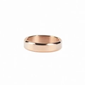 Minimalist polished rose gold stainless steel ring with flat band design for men and women - US 6 / 5mm / Rose Gold