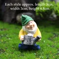 Garden gnome figurine holding a watering can, resin miniature 4.8cm tall - Gnome with Watering Can