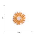 Detailed view of daisy embroidery patch showing 3cm dimensions and fine needlework - 3cm / Yellow