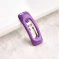 Molletta per capelli viola da 2cm in metallo per bambole e animali su fondo di peluche - Viola Scuro