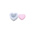 Molde de silicona de corazón 3D para resina con muestra de corazón rosa mate de bricolaje - Molde Pequeño Corazón 3D Espejo